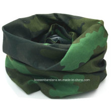 Promotional Customized Logo Printed Army Green Camouflage Printing Polyester Seamless Multifunctional Neck Tube Scarf